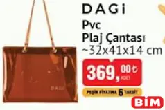DAGİ PVC PLAJ ÇANTASI 32X41X14 CM